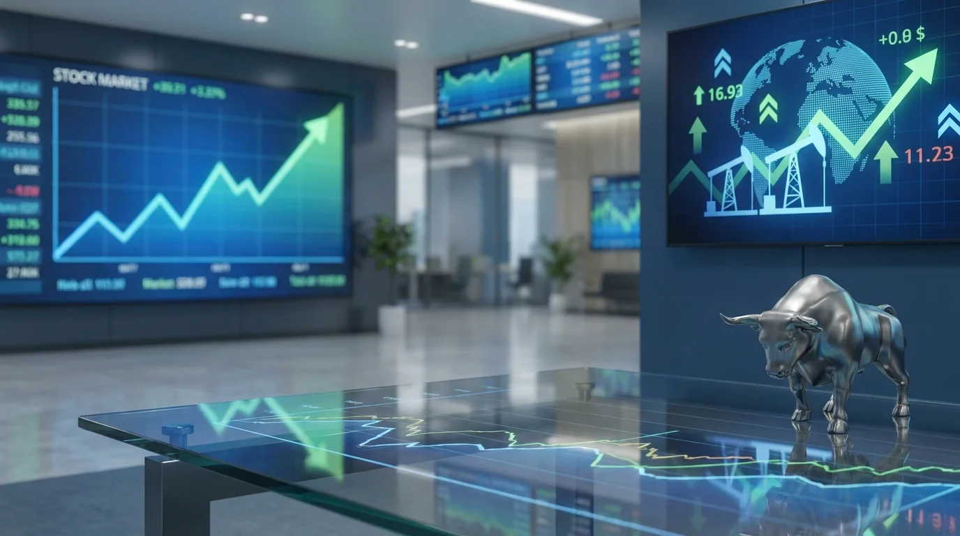 S&P 500 record high,Iran war stock market,oil price surge 2026,market rally,Tesla earnings,semiconductor stocks