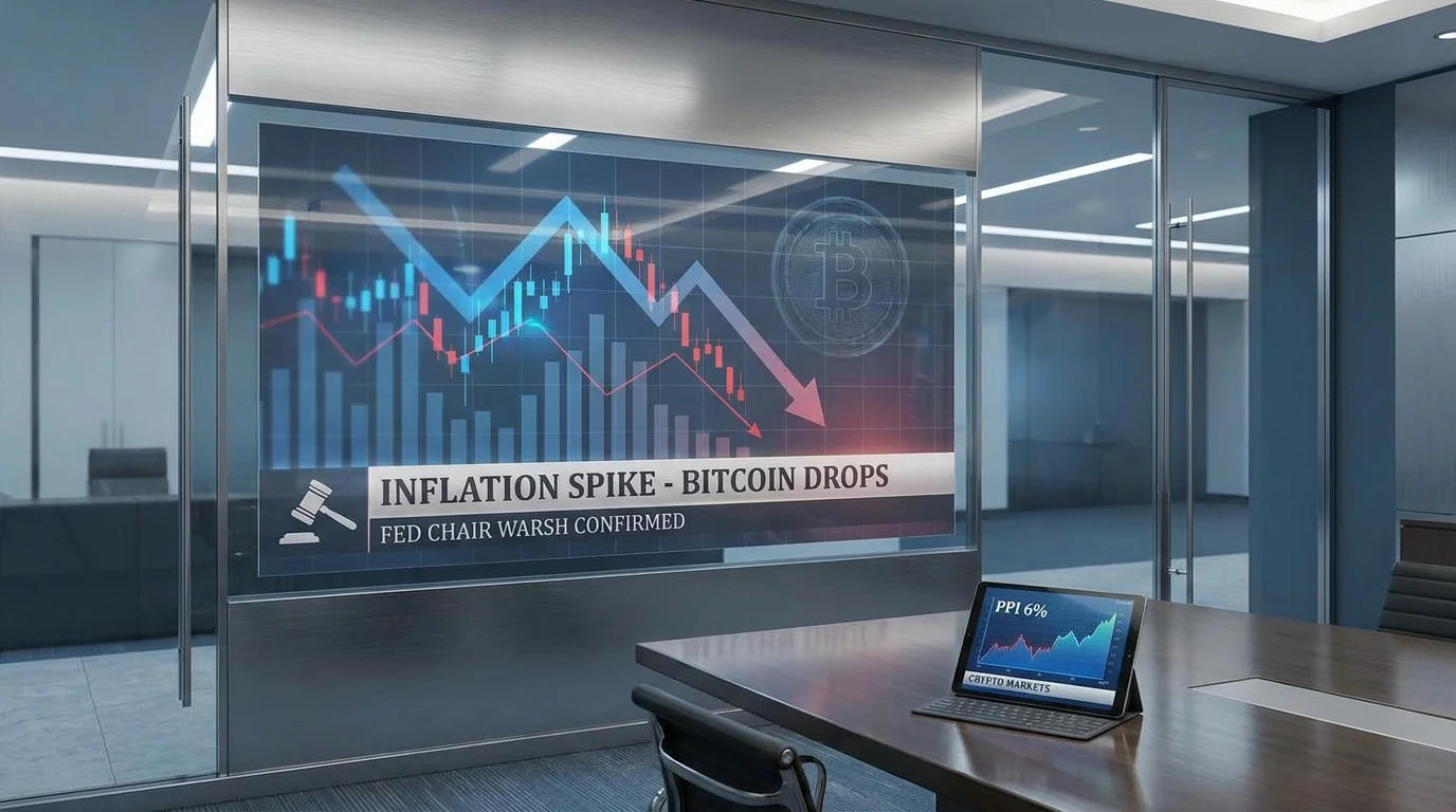 bitcoin price crash,Kevin Warsh Fed Chair,PPI inflation 2026,crypto market analysis,Federal Reserve interest rates