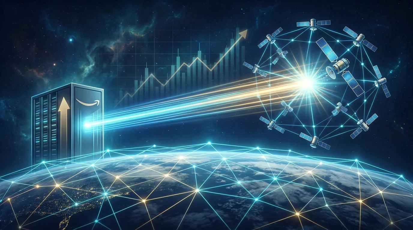 Amazon Globalstar acquisition,AMZN stock,satellite internet,Starlink competitor,space economy