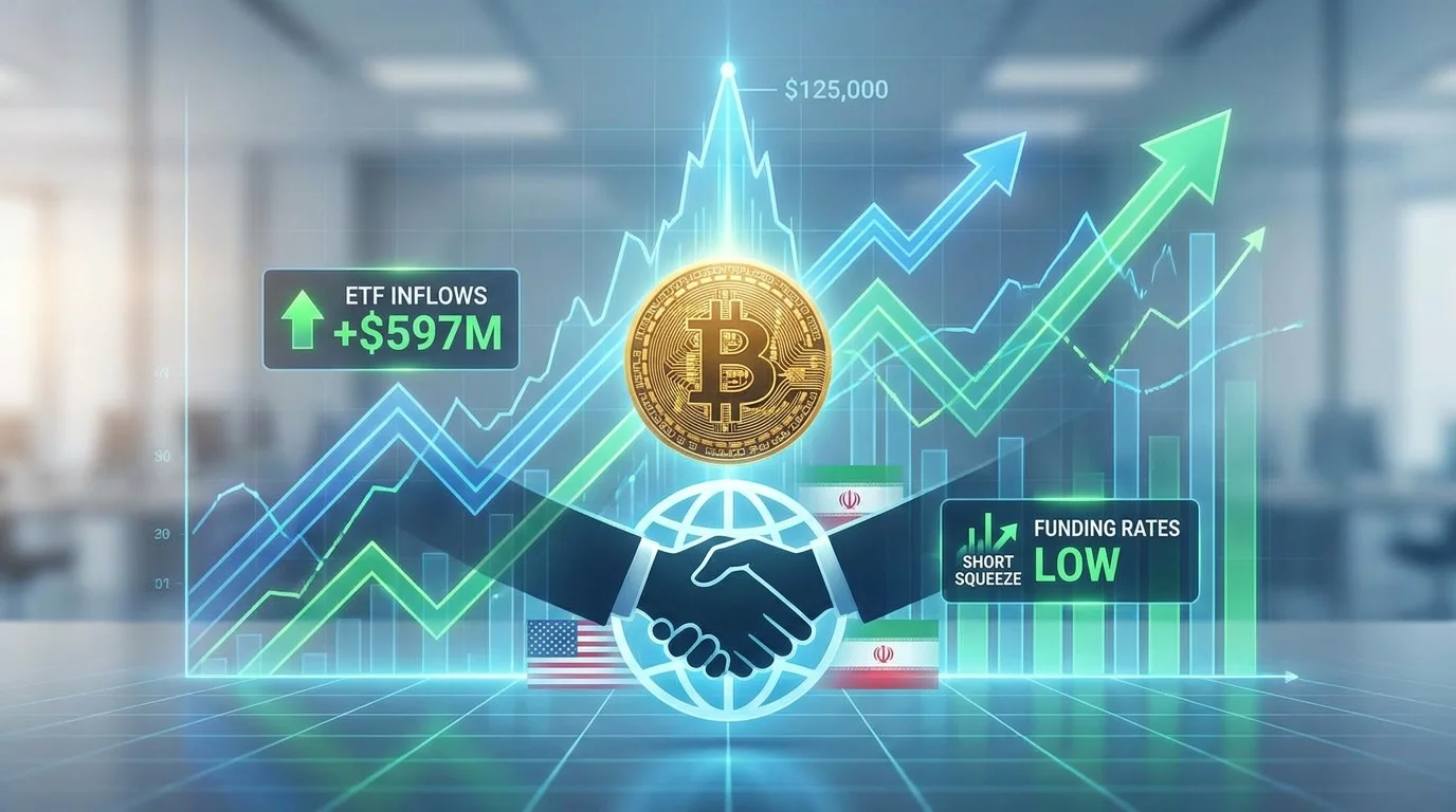 bitcoin price prediction,bitcoin $125000,US Iran peace talks crypto,bitcoin funding rates,bitcoin ETF inflows,crypto short squeeze